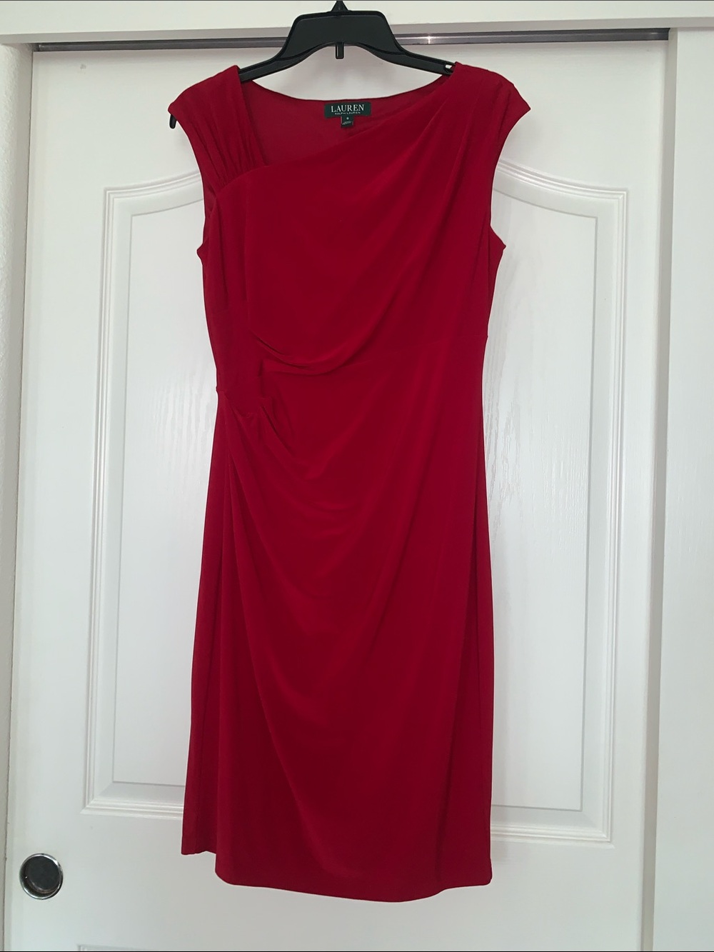 Lauren Ralph Lauren Scarlet Draped Midi Dress